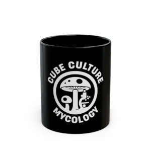 Cube Culture Mycology Black Mug - Cube Culture Design 11oz