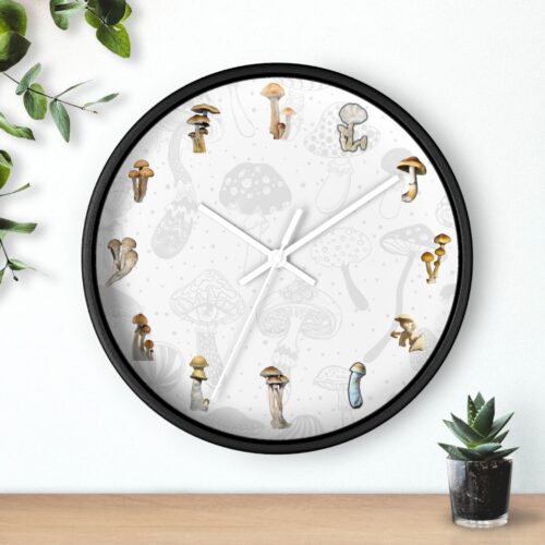 Cube Culture Created - Whimsical Mushroom Varieties Wall Clock - Cubensis Inspired - Image 6