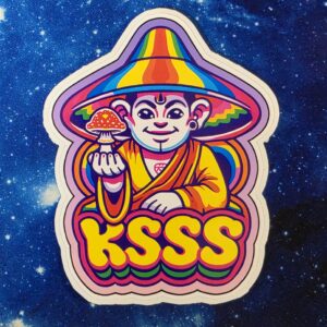 KSSS rainbow mushroom monk vinyl sticker from Cube Culture USA