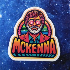 McKenna psychedelic portrait vinyl sticker from Cube Culture USA