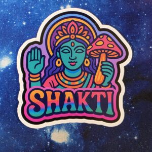 Shakti goddess mushroom vinyl sticker from Cube Culture USA
