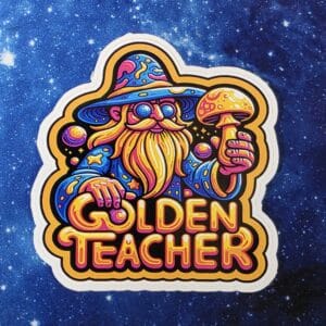 Golden Teacher Sticker from Cube Culture USA