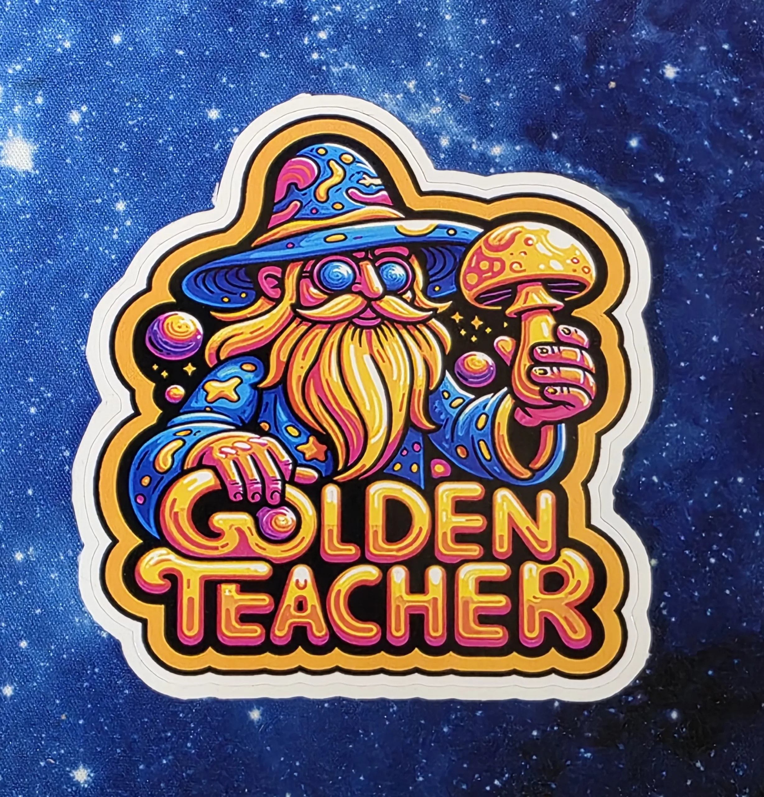 Golden Teacher Sticker from Cube Culture USA