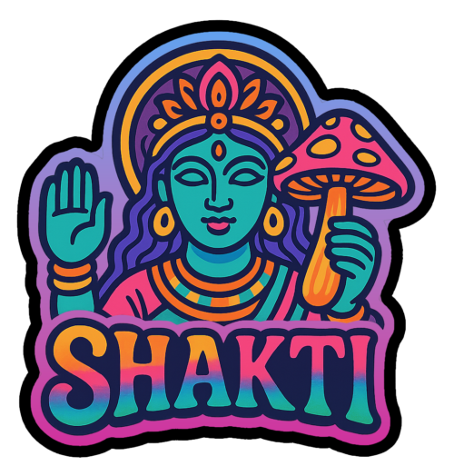 Shakti psychedelic goddess sticker artwork